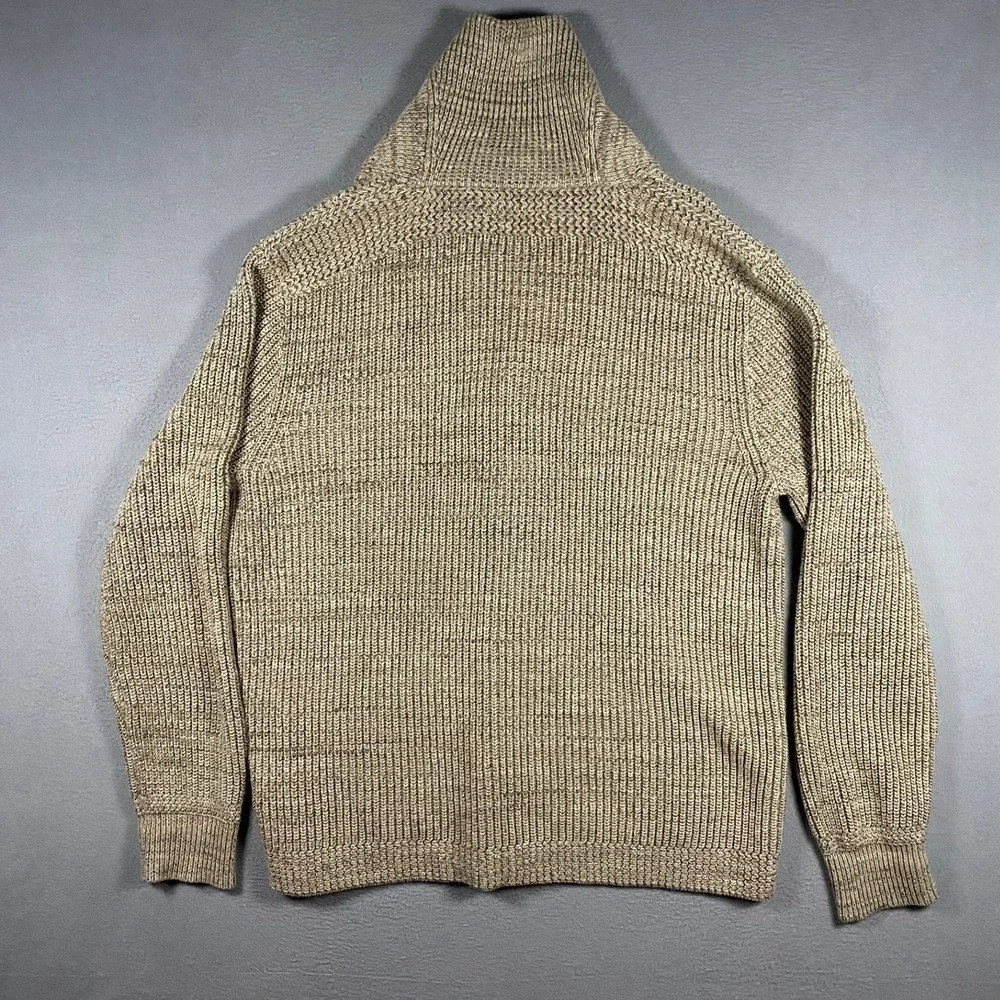 Polo Ralph Lauren Cardigan Mens Large Shawl Collar Cotton Knit Button Sweater